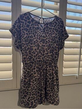 Women’s Leopard Print Drawstring jumper